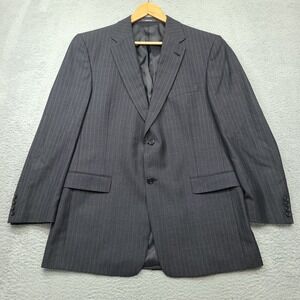 Hart Schaffner & Marx Men's 44L (48) Blazer Wool Gray Stripe USA